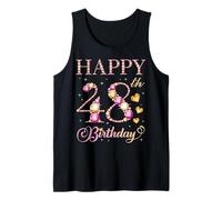 Happy 48th Birthday 48 Years Old Men Women Birthday Party Tank Top