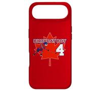 Happy 4th Birthday Boy Canada Maple Leaf Ice Hockey Case for iPhone Air