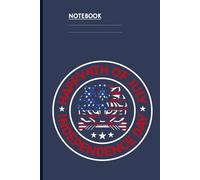 Happy 4th Of July Independence Day With American Flag Tiger Face On Slate Navy Cover: Notebook