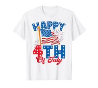 Happy 4th Of July Patriotic American Flag USA Men Women Kids T-Shirt