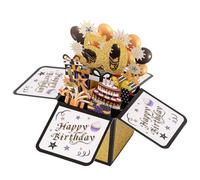Happy 50th Birthday Pop-Up Card, Happy Birthday 3d Cards Boxed Card Gifts Box 3d Greeting