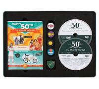 Happy 50th Birthday Time Capsule - Party Milestone Tin With DVD , CD , Booklet Card , Posters Badges etc