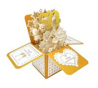 Happy 50th Wedding Anniversary Pop Up Greeting Card for Him Him Large 3D 50 Years Together Gift for Wife, Best Ten Years Married Gift Idea for Him Her Couples