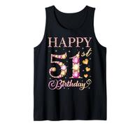 Happy 51st Birthday 51 Years Old Men Women Birthday Party Tank Top