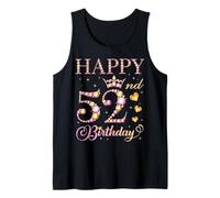 Happy 52nd Birthday 52 Years Old Men Women Birthday Party Tank Top