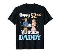 Happy 52nd Birthday Daddy Father 52 Years Old with Daughter T-Shirt