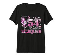 Happy 54th Birthday Squad Pink Wine 54 Years Old Queen Premium T-Shirt