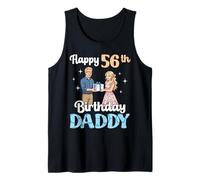 Happy 56th Birthday Daddy Father 56 Years Old with Daughter Tank Top
