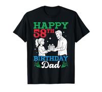 Happy 58th Birthday Dad 58 Years Old Bday Party and Daughter T-Shirt