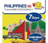 Happy 5G Philippines 7, 10, 15, 30Days Unlimited Data Sim Card | 5G High-Speed Data | Globe Network | No Registration | Easy Activation (7Days | 3GB)