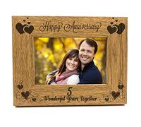 Happy 5th Anniversary Wooden Photo Frame Gift (5 x 7 Inch)