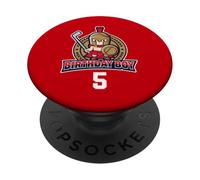 Happy 5th Birthday Boy Little Roman Warrior Ice Hockey PopSockets Adhesive PopGrip