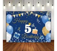 Happy 5th Birthday Photo Background for Important daysBoy Communion Red or Girl Baby Room Decoration Princess Photography Sweet Smash Cake Party