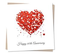 Happy 60th Anniversary - Love Card for Couple and Your Special Someone - Romance Greetings Wish for Men, Women, Partner, Husband, Wife, Boyfriend, Girlfriend, Fiancé - Made in UK