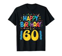 Happy 60th Birthday Apparel Milestone Party Design T-Shirt