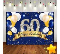 Happy 60th Birthday Background Custom Backdrop Young Photography Backdrops for Festivals Red Photo Banner Decoration Sweet Adult Man Girl Boy