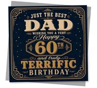 Happy 60th Birthday Card for Dad - Just the Best Dad, Truly Terrific Birthday Greeting Card