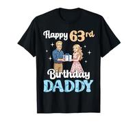 Happy 63rd Birthday Daddy Father 63 Years Old with Daughter T-Shirt