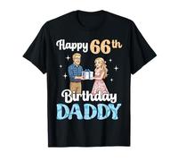 Happy 66th Birthday Daddy Father 66 Years Old with Daughter T-Shirt