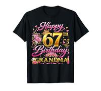 Happy 67th Birthday Grandma 67 and Fabulous 67 Yrs Old Queen T-Shirt