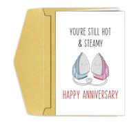 Happy 6th Anniversary Card, Iron Anniversary Card for Husband Wife, 6 Years Anniversary Card Gift for Him Her, Sixth Wedding Anniversary Card