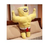 (Happy, 70cm) Spongebob Squarepants Muscle Patrick Star Plush Toy Stuffed Doll Decoration