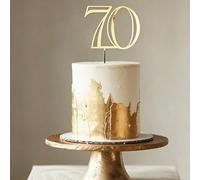 Happy 70th Birthday Cake Topper,Gold Acrylic Number 70 Cake Decoration,Seventy Celebration Milestone Birthday Decoration,70th Theme for Wedding Birthday Anniversary Celebration Ideas Cake Decorating