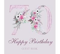 Happy 70th birthday guest book (hardback)