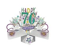Happy 70th Birthday Pop-Up Greeting Card Original Second Nature 3D Pop Up Cards