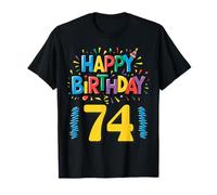 Happy 74th Birthday Apparel Bright and Fun T-Shirt