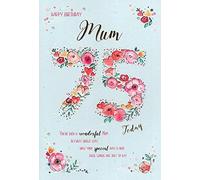 Happy 75th Birthday Mum Card