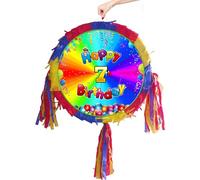 Happy 7th Birthday made of cardboard and paper