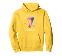 Happy 7th Trip Around the Sun Birthday Gift Pullover Hoodie, Adult Unisex, Lemon, M