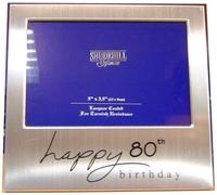 Happy 80th Birthday Photo Frame Gift 5x3.5 by Shudehill Giftware