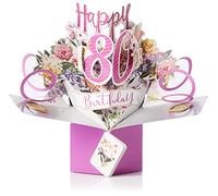 Happy 80th Birthday Pop-Up Greeting Card Original Second Nature 3D Pop Up Cards