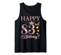 Happy 83rd Birthday 83 Years Old Men Women Birthday Party Tank Top
