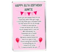 Happy 85th Birthday Auntie - Fun Balloon Design - Keepsake Verse - Fridge Magnet - Sentimental Gift for Her