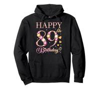 Happy 89th Birthday 89 Years Old Men Women Birthday Party Pullover Hoodie
