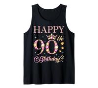 Happy 90th Birthday 90 Years Old Men Women Birthday Party Tank Top