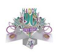 Happy 90th Birthday Pop-Up Greeting Card Original Second Nature 3D Pop Up Cards