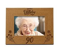 Happy 90th Birthday Wooden Photo Frame Gift (8 x 10 Inch)