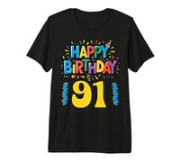 Happy 91st Birthday Apparel Fun Celebration Premium T-Shirt