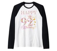 Happy 92nd Birthday 92 Years Old Men Women Birthday Party Raglan Baseball Tee