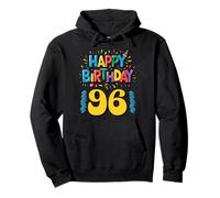 Happy 96th Birthday Apparel Bright and Fun Pullover Hoodie