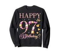 Happy 97th Birthday 97 Years Old Men Women Birthday Party Sweatshirt