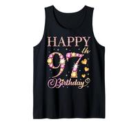 Happy 97th Birthday 97 Years Old Men Women Birthday Party Tank Top
