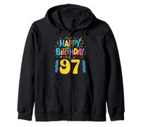 Happy 97th Birthday Apparel Fun Celebration Zip Hoodie