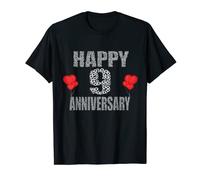 Happy 9th Anniversary 9 Years Together Matching Quote T-Shirt