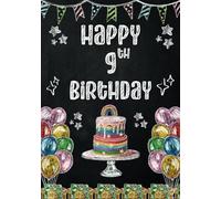 Happy 9th Birthday Journal Sketchbook: Notebook Greeting Card Alternative, 9 Year Old Useful Gift Ideas For Boys and Girls, Drawing, Writing and Coloring, 50 Cute Floral Interior and 50 Sketch Page