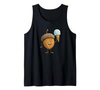 Happy Acorn with Ice Cream for Oak Tree and Sweets Lovers Tank Top